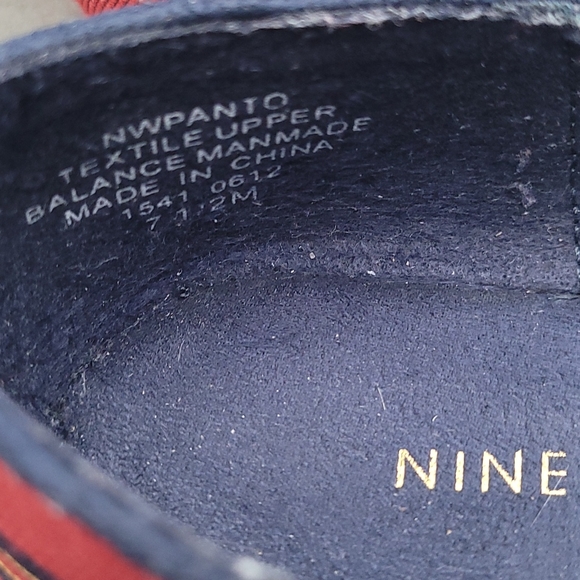 Nine West Round Toe Ballet Flat Red sz7 - Picture 6 of 6